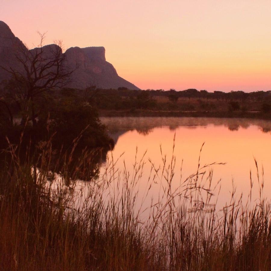 Limpopo river at sunset